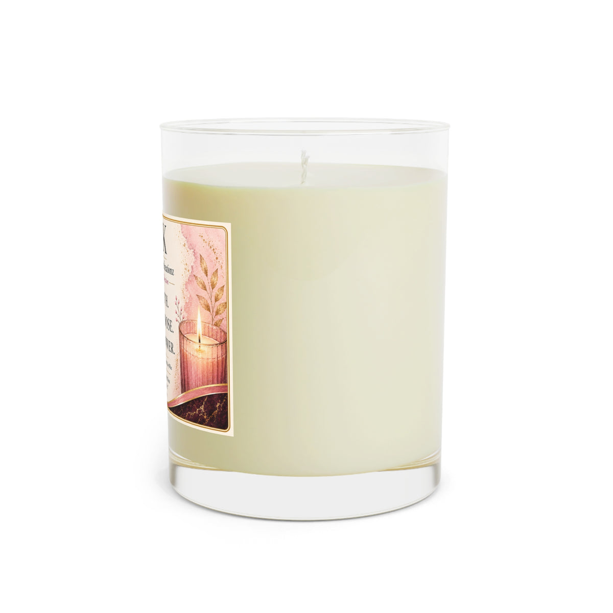 Inspirational Floral Scented Candle — Faith & Flame Collection 11 oz glass