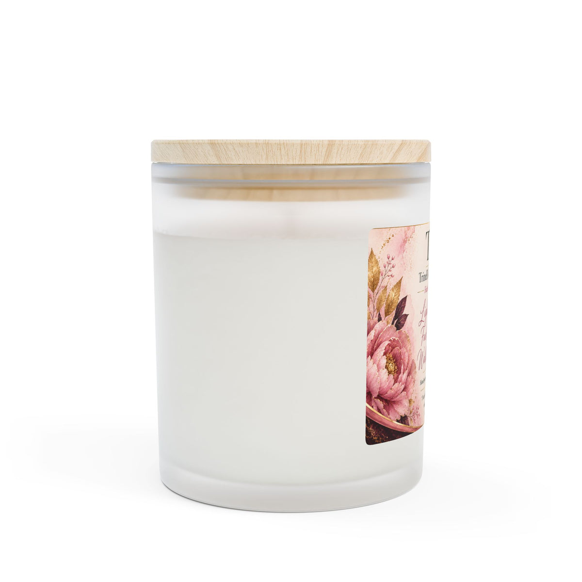 Inspirational Frosted Glass Candle — Faith & Flame Collection  11 oz