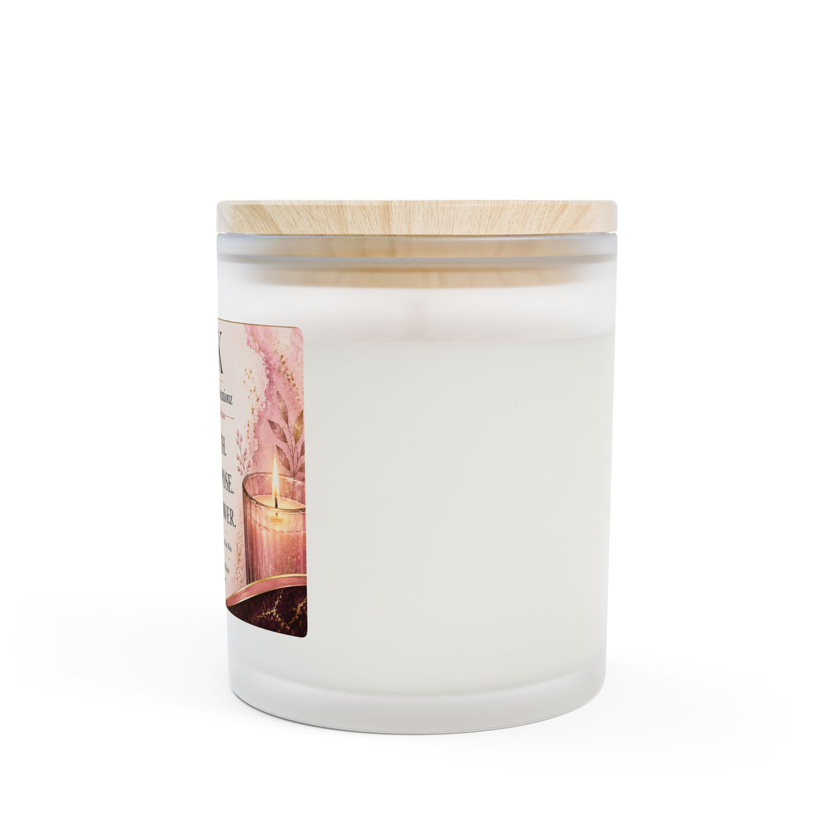 Inspirational Frosted Glass Candle — Faith & Flame Collection  11 oz
