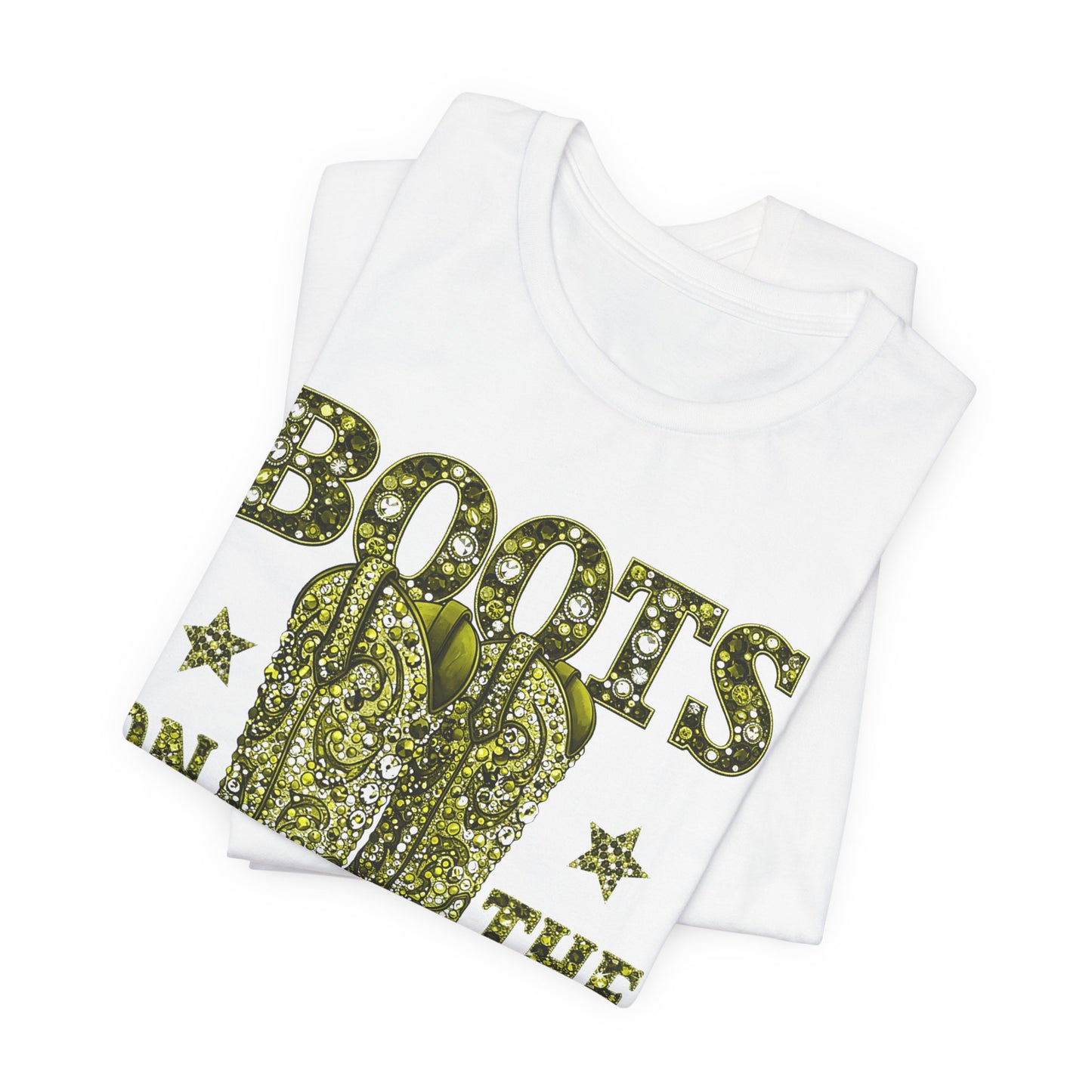 Boots On The Ground — Western Cowgirl Style Green Graphic T-Shirt