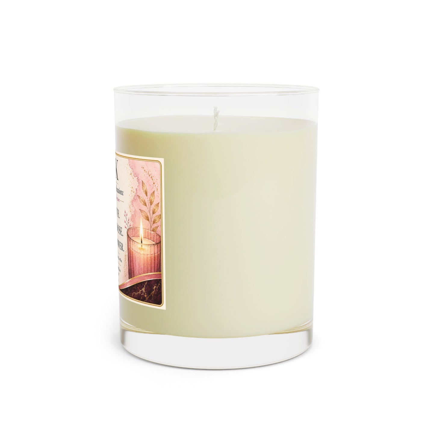Inspirational Floral Scented Candle — Faith & Flame Collection 11 oz glass