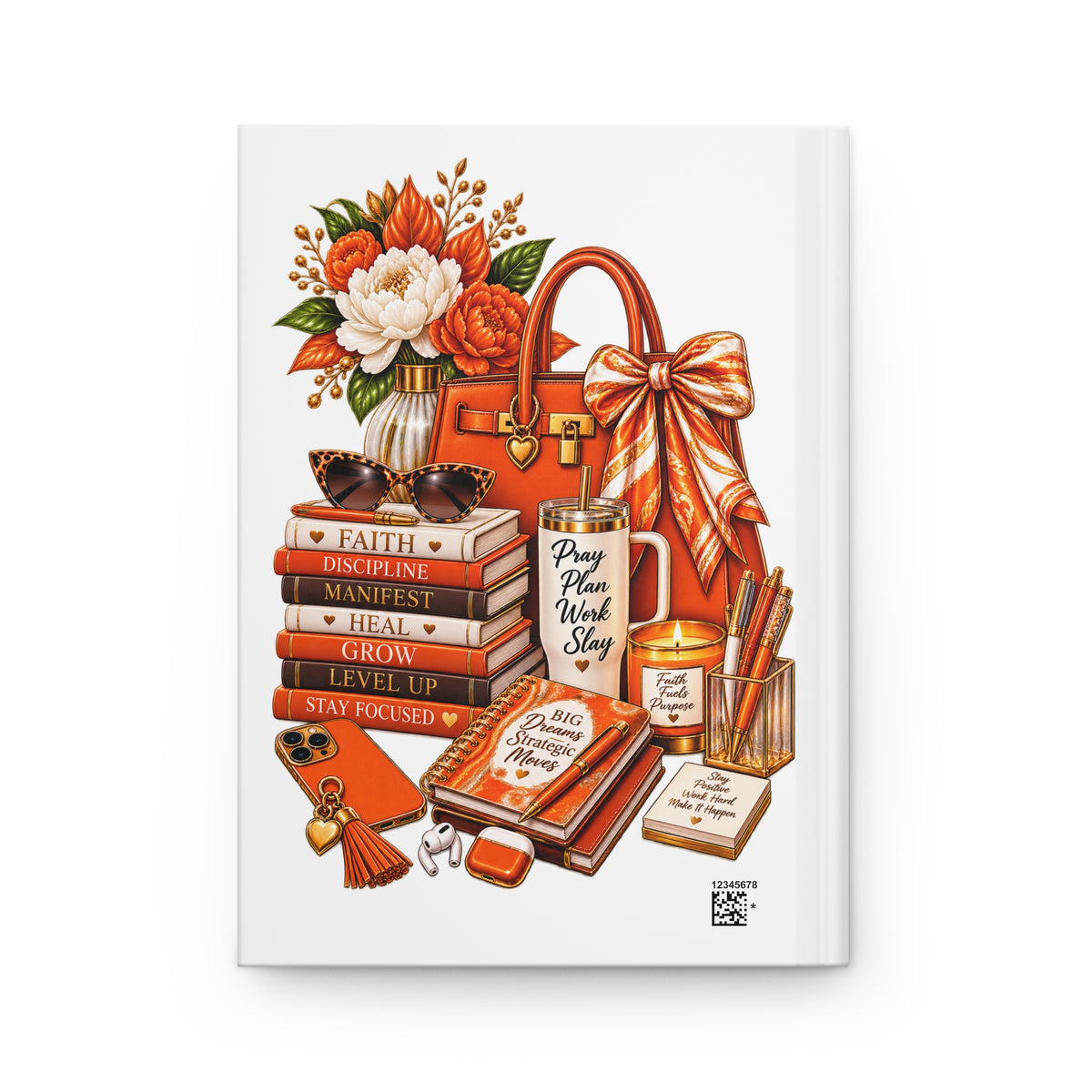 Focused Hardcover Journal — Motivational Lined Notebook for Goal Setting & Daily Planning