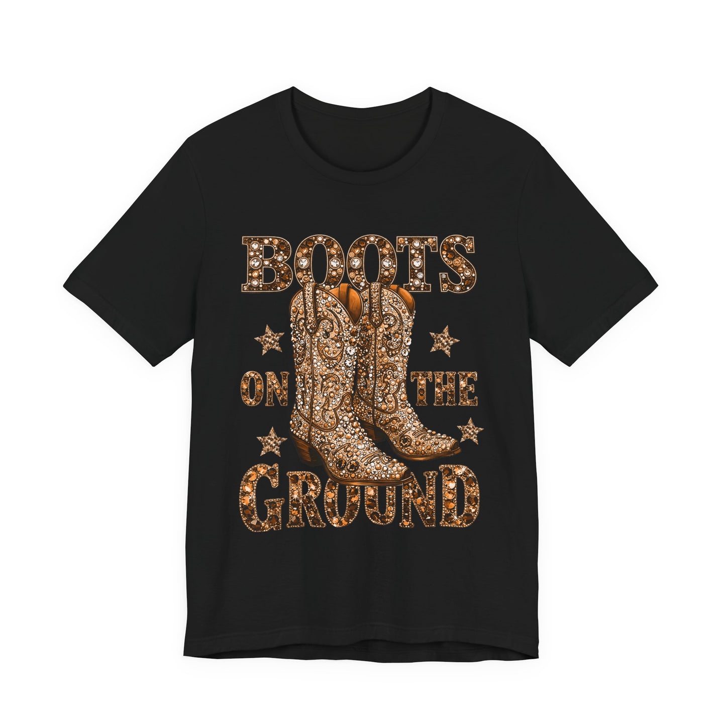 Boots on the Ground — Western Cowgirl Style Copper Colored Graphic T-Shirt