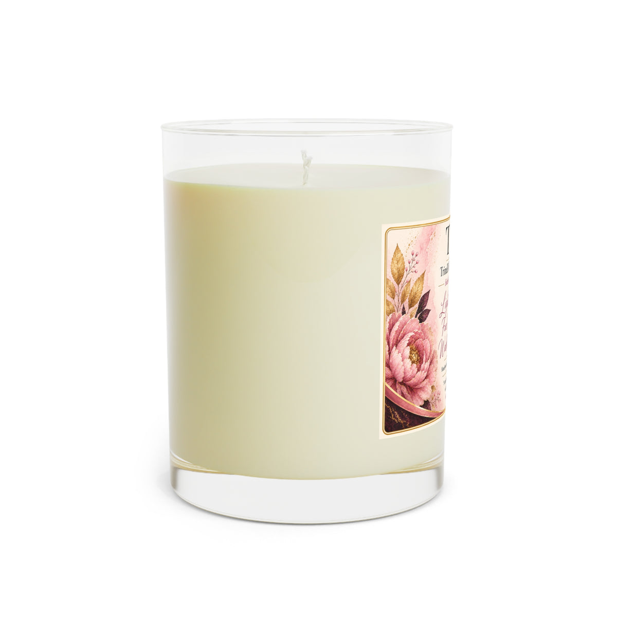 Inspirational Floral Scented Candle — Faith & Flame Collection 11 oz glass