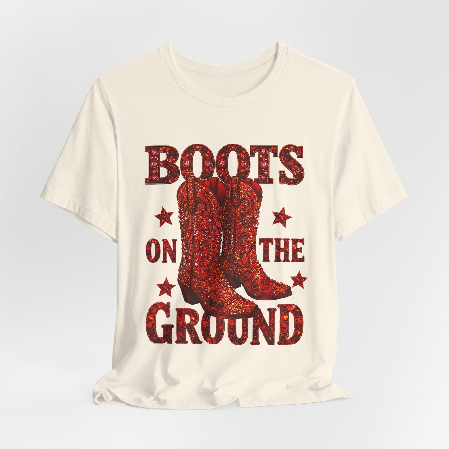 Boots On The Ground Cowboy T‑Shirt