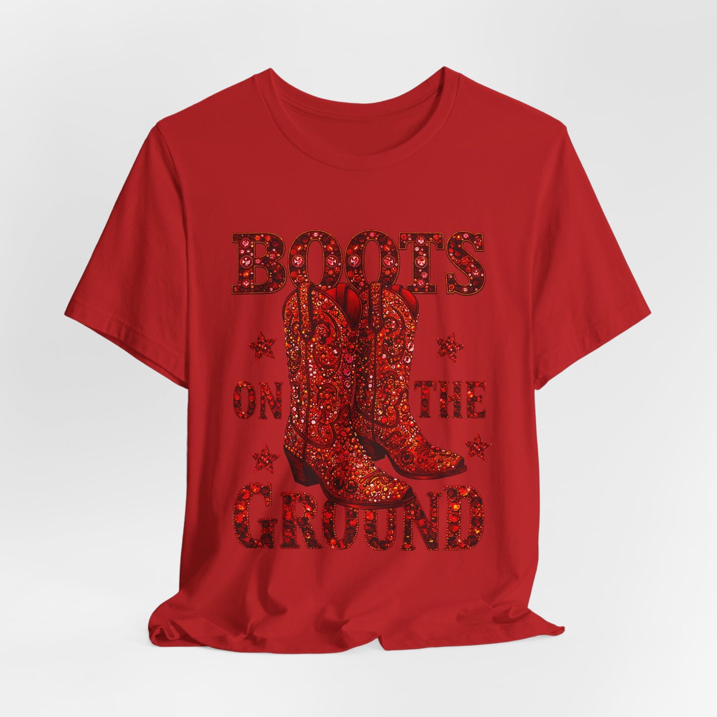 Boots On The Ground Cowboy T‑Shirt
