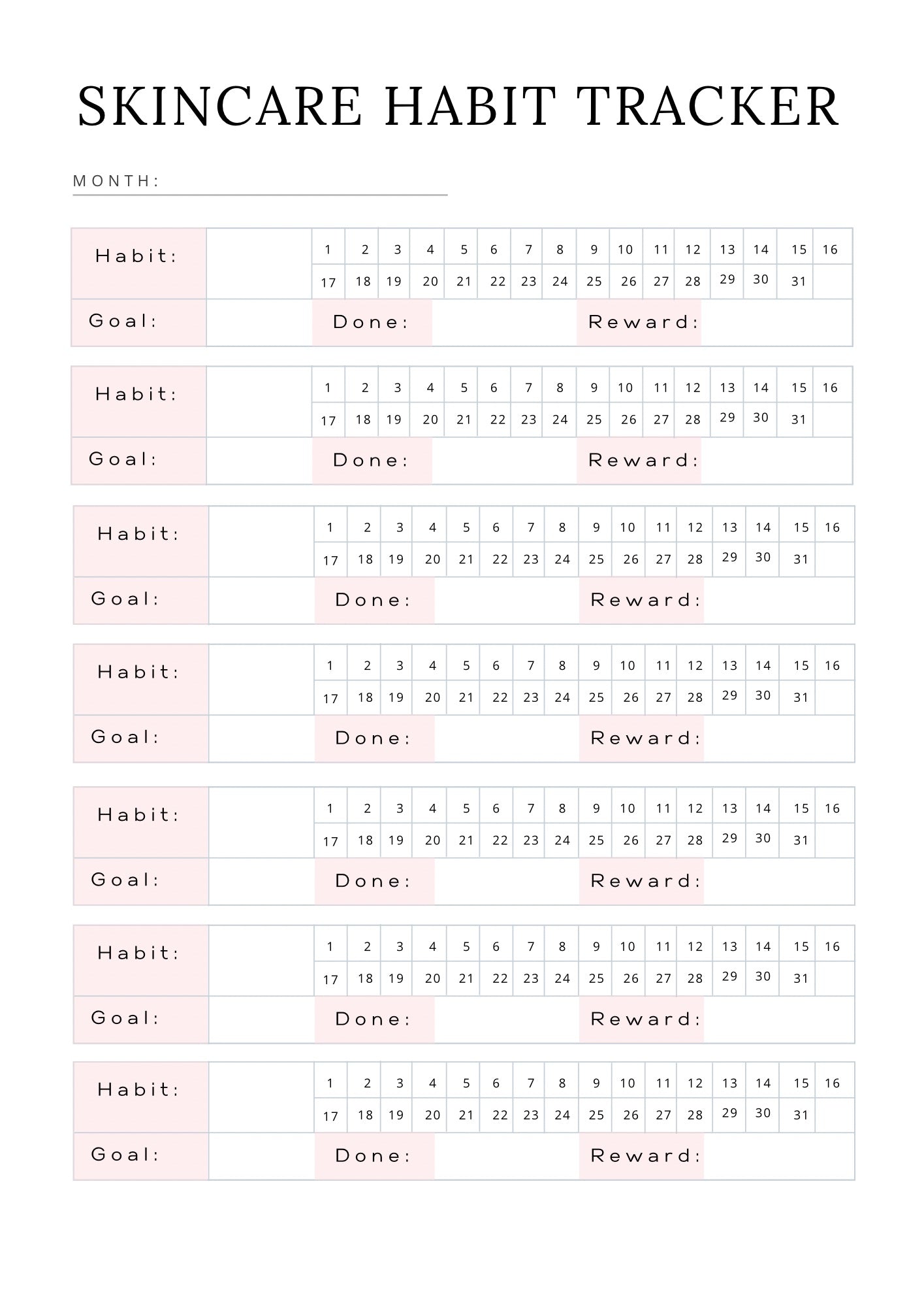 Self-Care Planner | Beauty & Skincare Journal-Digital 💖✨