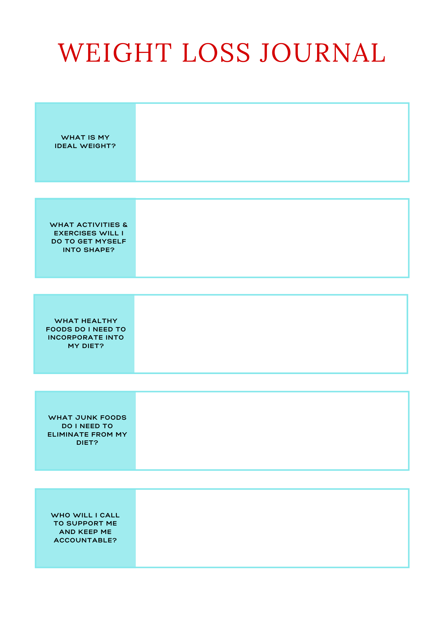 Weight Loss Planner | Glow Up Fitness & Nutrition Journal-Digital 💖✨