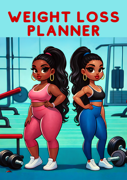 Weight Loss Planner | Glow Up Fitness & Nutrition Journal-Digital 💖✨